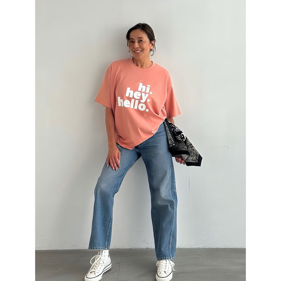 "hi,hey,hello"Tシャツ