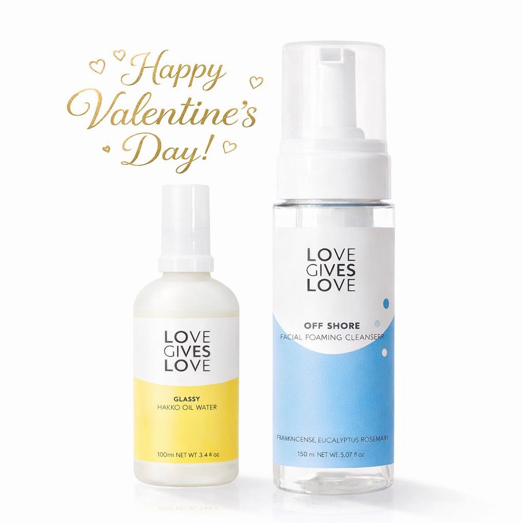 【Happy Valentineキャンペーン】OFF SHORE FACIAL FOAMING CLEANSER + GLASSY HAKKO OIL WATER